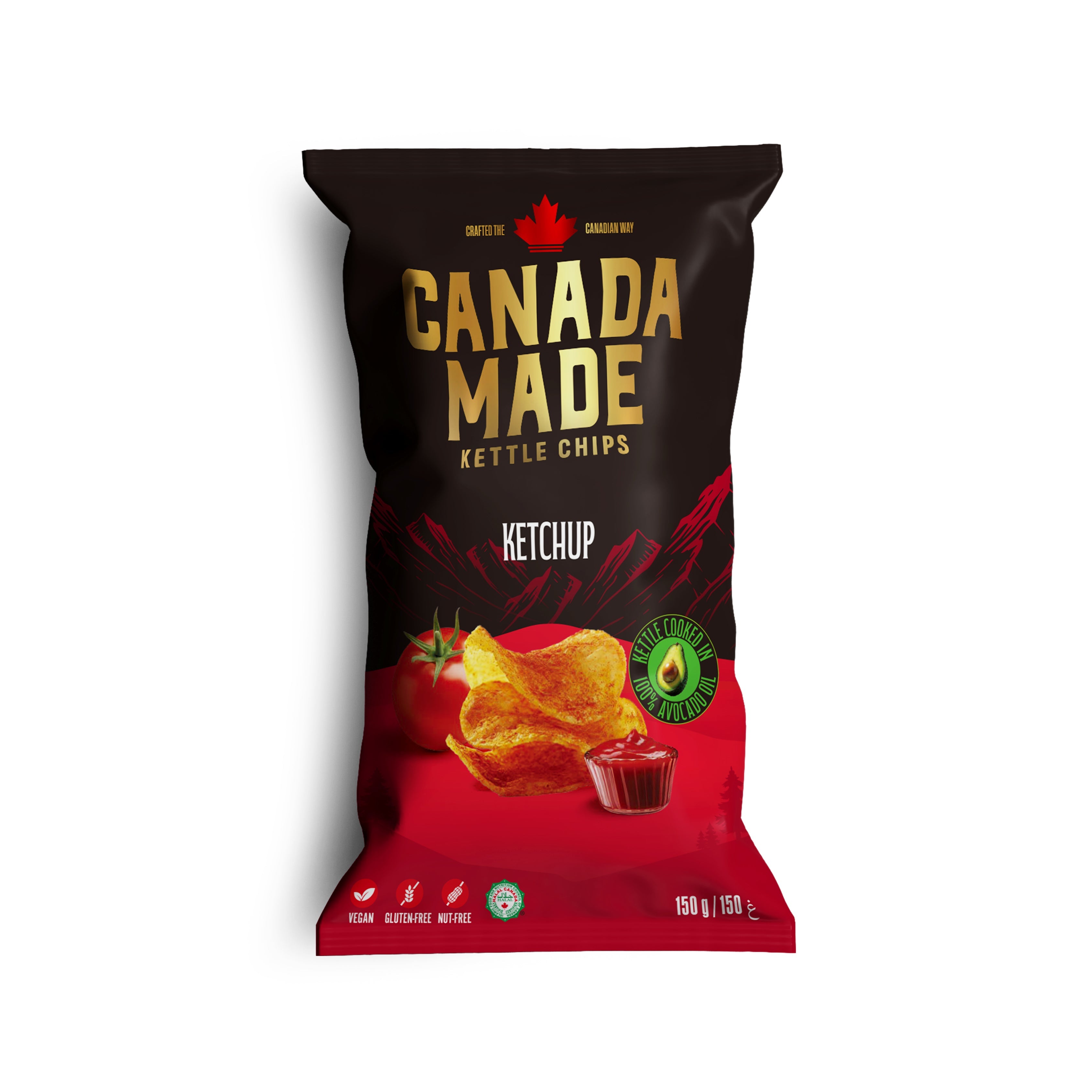 Canada Made Ketchup Kettle Chips 150g